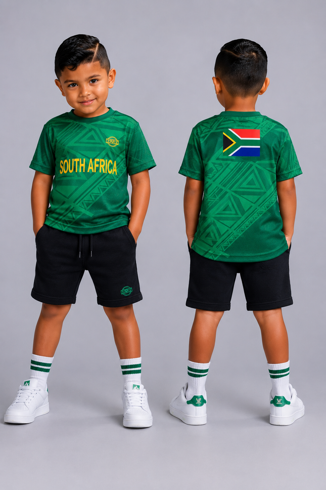 Kids South Africa Supporter Tee - Green