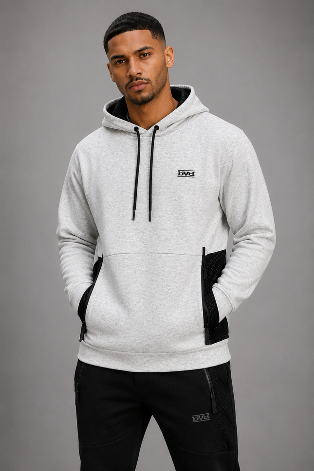 Tech Inspired Hoodie - Ice Melange