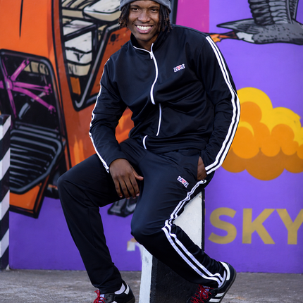 Signature Double Stripe Tracksuit - Black/White