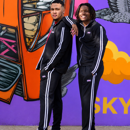 Signature Double Stripe Tracksuit - Black/White