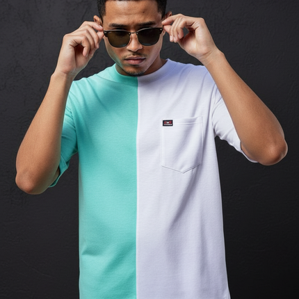 2 Tone Pocket T Short Sleeve - White/Mint